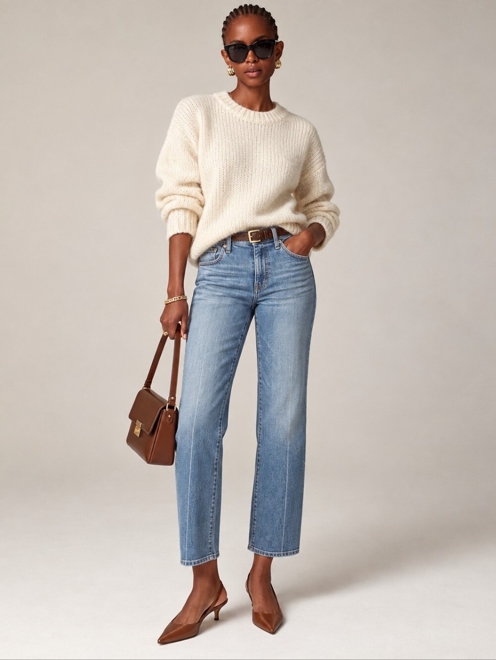 ❤️ J CREW MID-RISE KICK OUT CROP JEANS, 10 (30)